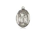 St. Valentine of Rome Medal, Sterling Silver, Medium, Dime Size 