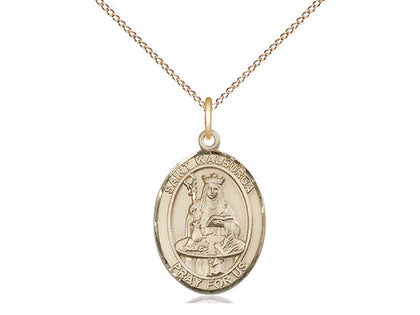 St. Walburga Medal, Gold Filled, Medium, Dime Size 