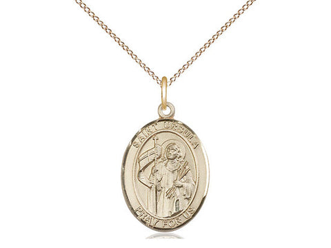St. Ursula Medal, Gold Filled, Medium, Dime Size 