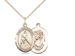 St. Christopher Ice Hockey Medal, Gold Filled, Medium, Dime Size 
