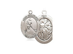 St. Sebastian Ice Hockey Medal, Sterling Silver, Medium, Dime Size 