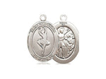 St. Sebastian Dance Medal, Sterling Silver, Medium, Dime Size 