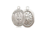 St. Sebastian Dance Medal, Sterling Silver, Medium, Dime Size 