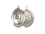 St. Sebastian Archery Medal, Sterling Silver, Medium, Dime Size 