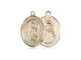 Our Lady of Guadalupe Medal, Gold Filled, Medium, Dime Size 