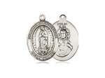 Our Lady of Guadalupe Medal, Sterling Silver, Medium, Dime Size 