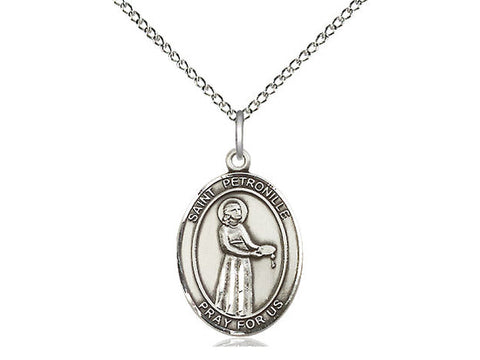 St. Petronille Medal, Sterling Silver, Medium, Dime Size 
