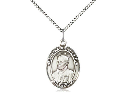 St. Ignatius of Loyola Medal, Sterling Silver, Medium, Dime Size 