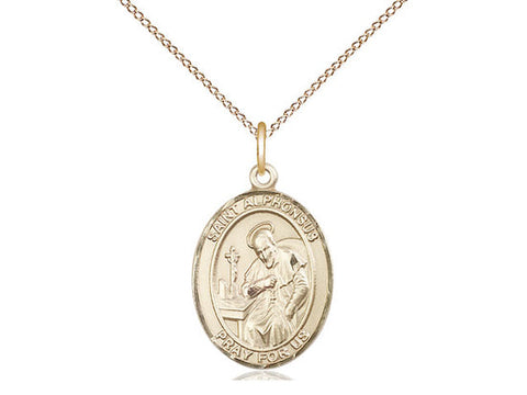 St. Alphonsus Medal, Gold Filled, Medium, Dime Size 