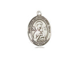 Our Lady of Perpetual Help Medal, Sterling Silver, Medium, Dime Size 