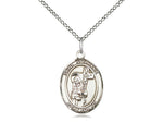 St. Stephanie Medal, Sterling Silver, Medium, Dime Size 
