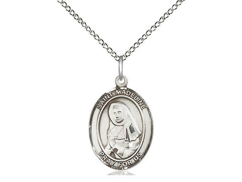 St. Madeline Sophie Barat Medal, Sterling Silver, Medium, Dime Size 