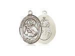 Our Lady of Mount Carmel Medal, Sterling Silver, Medium, Dime Size 