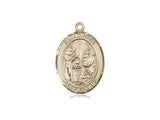 St. Zita Medal, Gold Filled, Medium, Dime Size 