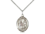 St. Zita Medal, Sterling Silver, Medium, Dime Size 
