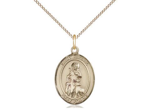 St. Rachel Medal, Gold Filled, Medium, Dime Size 