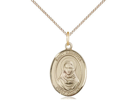 St. Rebecca Medal, Gold Filled, Medium, Dime Size 