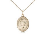 St. John Baptist De La Salle Medal, Gold Filled, Medium, Dime Size 
