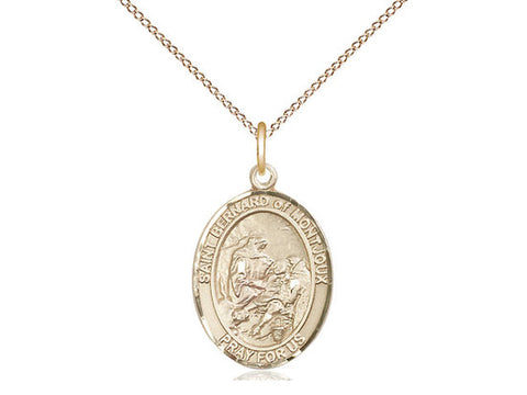 St. Bernard of Montjoux Medal, Gold Filled, Medium, Dime Size 