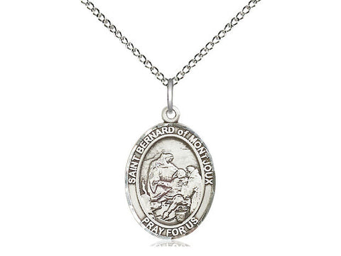 St. Bernard of Montjoux Medal, Sterling Silver, Medium, Dime Size 