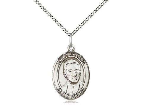 St. Eugene De Mazenod Medal, Sterling Silver, Medium, Dime Size 