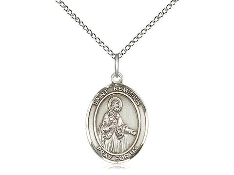 St. Remigius of Reims Medal, Sterling Silver, Medium, Dime Size 