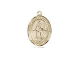 St. Isidore the Farmer Medal, Gold Filled, Medium, Dime Size 