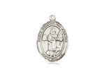 St. Isidore the Farmer Medal, Sterling Silver, Medium, Dime Size 