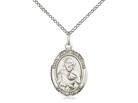 St. James the Lesser Medal, Sterling Silver, Medium, Dime Size 