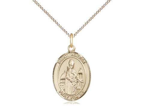 St. Walter of Pontnoise Medal, Gold Filled, Medium, Dime Size 