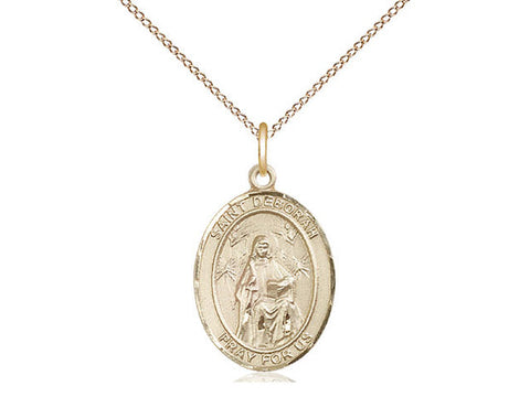 St. Deborah Medal, Gold Filled, Medium, Dime Size 
