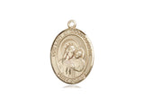 Our Lady of Good Counsel Medal, Gold Filled, Medium, Dime Size 