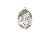 Our Lady of Good Counsel Medal, Sterling Silver, Medium, Dime Size 