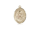 St. Lidwina of Schiedam Medal, Gold Filled, Medium, Dime Size 