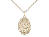 Our Lady of Prompt Succor Medal, Gold Filled, Medium, Dime Size 