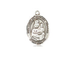 Our Lady of Prompt Succor Medal, Sterling Silver, Medium, Dime Size 