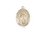 St. Bede the Venerable Medal, Gold Filled, Medium, Dime Size 