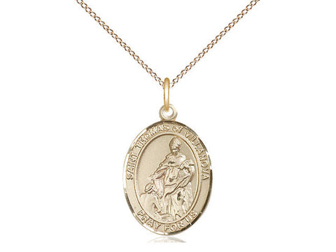 St. Thomas of Villanova Medal, Gold Filled, Medium, Dime Size 