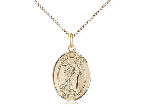 St. Roch Medal, Gold Filled, Medium, Dime Size 