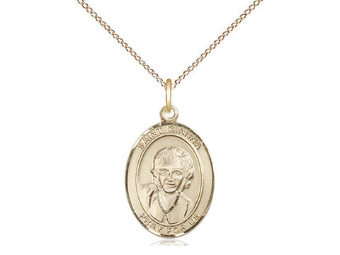 St. Gianna Medal, Gold Filled, Medium, Dime Size 