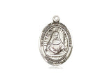 St. Edburga of Winchester Medal, Sterling Silver, Medium, Dime Size 
