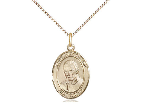 St. Luigi Orione Medal, Gold Filled, Medium, Dime Size 