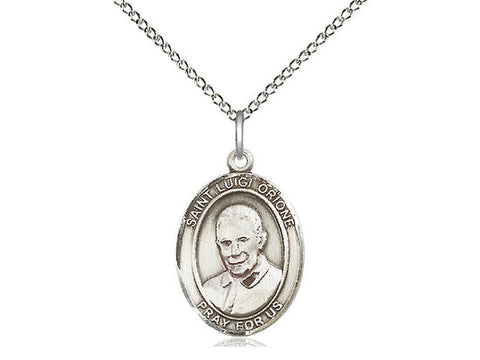 St. Luigi Orione Medal, Sterling Silver, Medium, Dime Size 