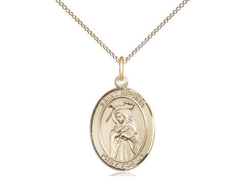 St. Regina Medal, Gold Filled, Medium, Dime Size 