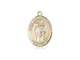 St. Thomas A Becket Medal, Gold Filled, Medium, Dime Size 