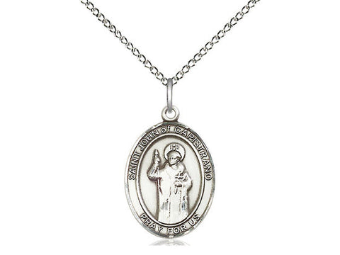 St. John of Capistrano Medal, Sterling Silver, Medium, Dime Size 