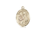 St. Januarius Medal, Gold Filled, Medium, Dime Size 