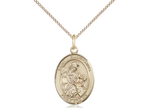 St. Eustachius Medal, Gold Filled, Medium, Dime Size 