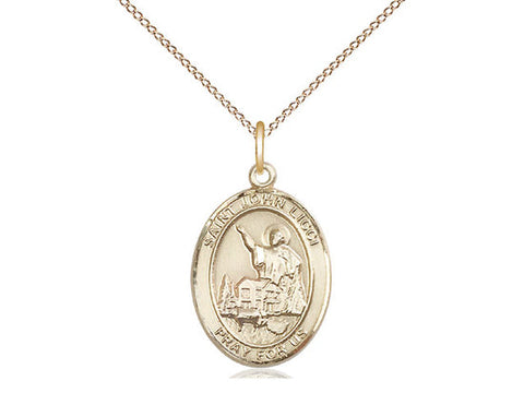 St. John Licci Medal, Gold Filled, Medium, Dime Size 