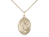 St. Paula Medal, Gold Filled, Medium, Dime Size 